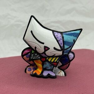 Romero Britto Cat Figurine “Sugar” Pop Art Collectible